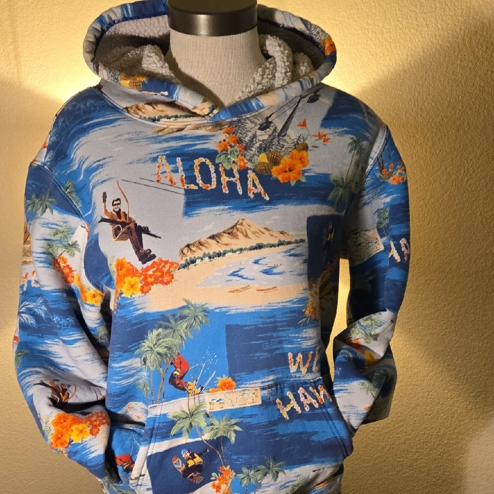 Polo Ralph Lauren Ski Hawaii Fleece Lined Hoodie Youth XL - Picture 3 of 8